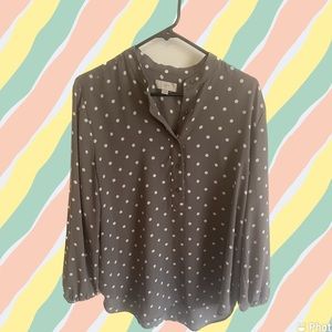 Loft Polka Dots Top Large